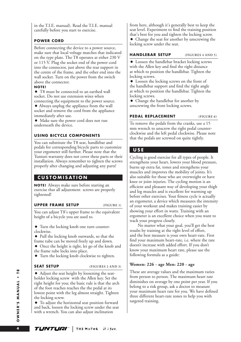 Tunturi T8 User Manual | Page 4 / 36