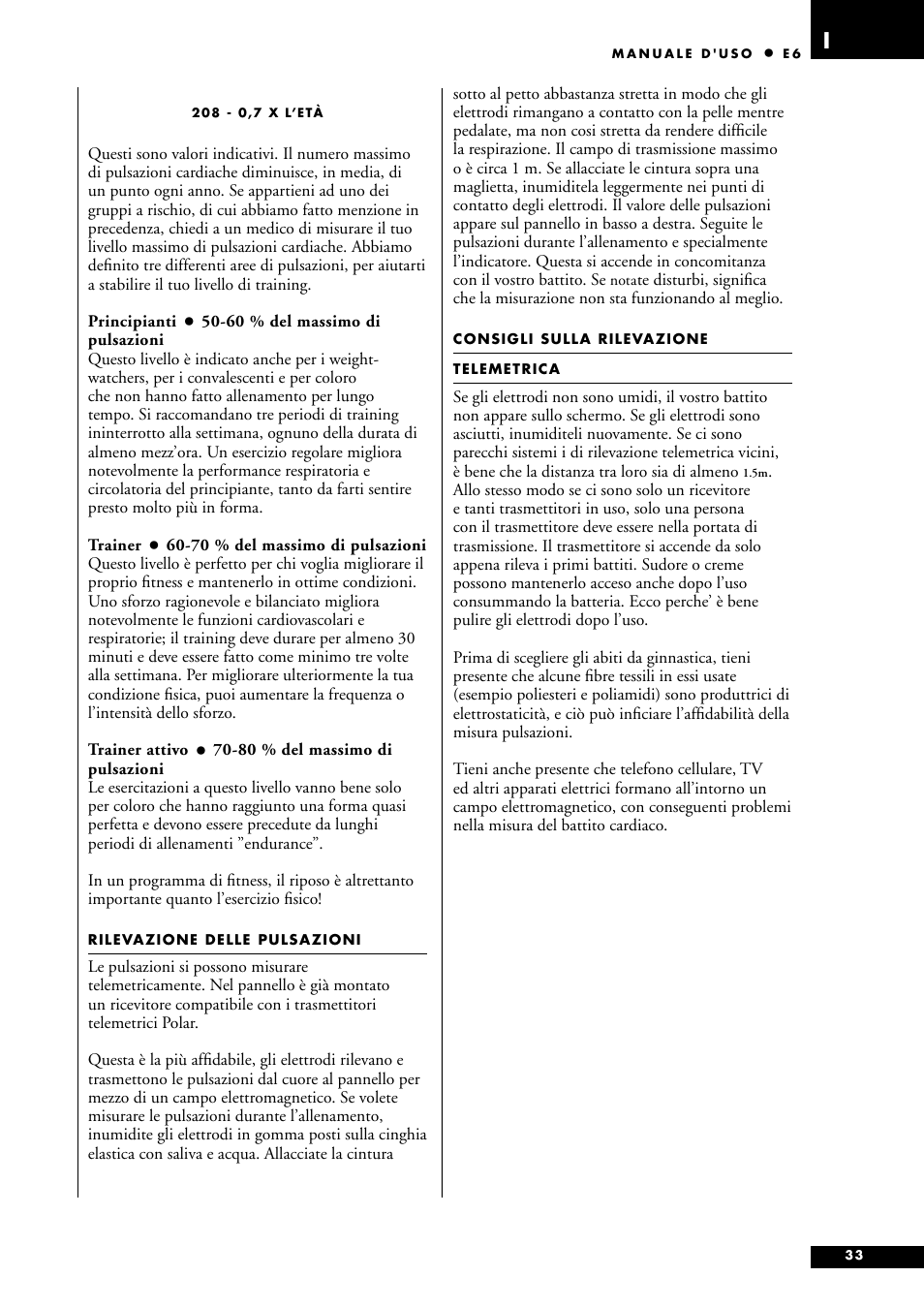 Tunturi E6 User Manual | Page 33 / 76