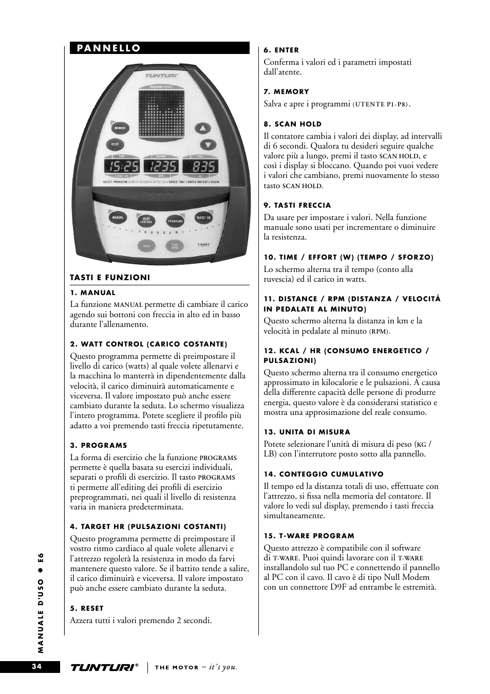 Tunturi E6 User Manual | Page 34 / 76