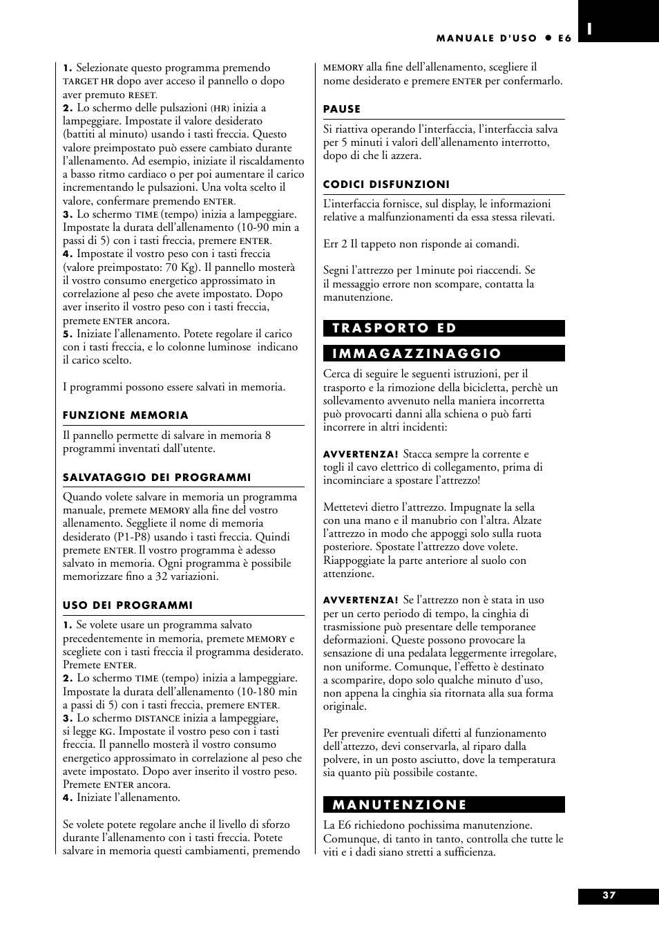 Tunturi E6 User Manual | Page 37 / 76