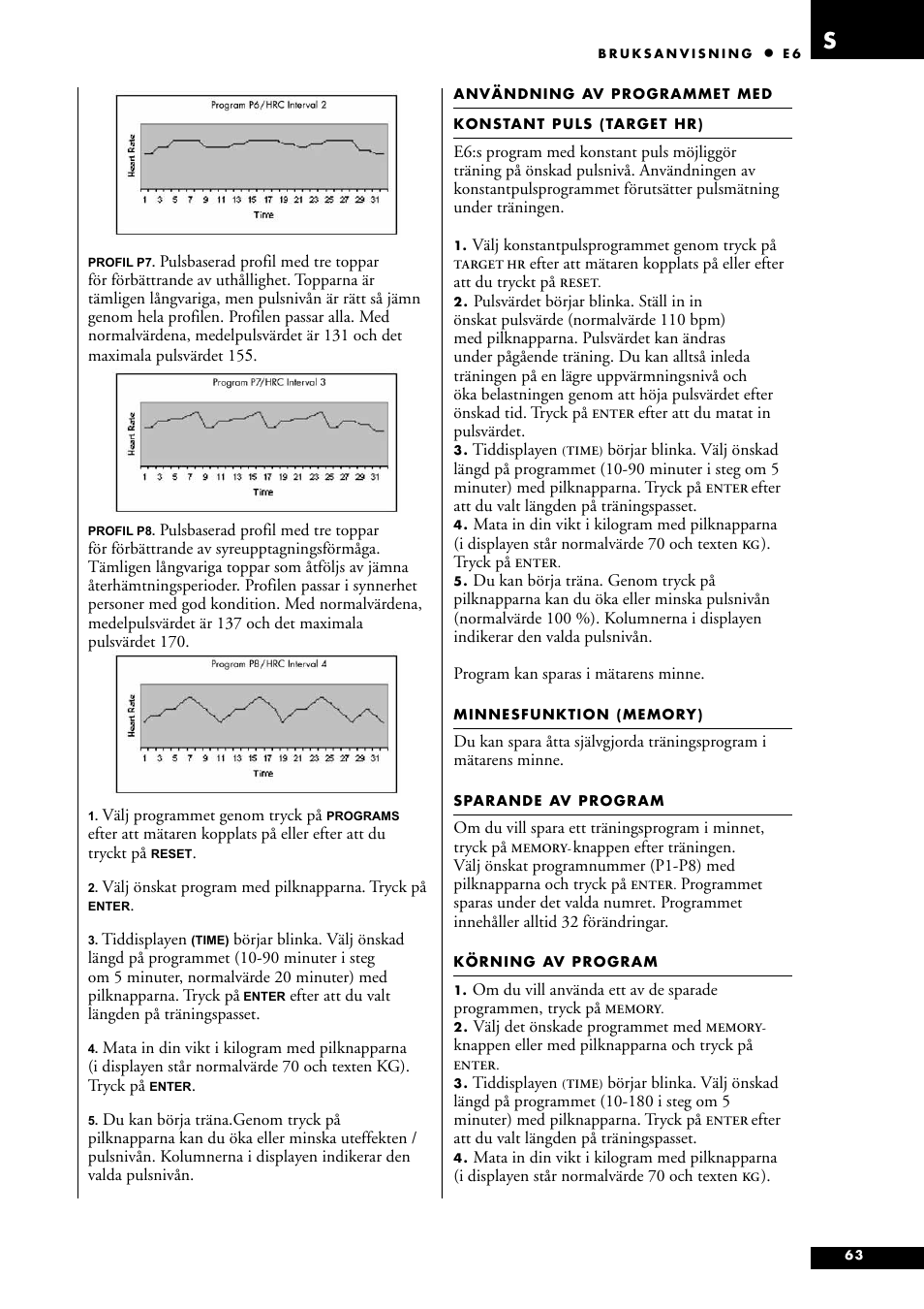 Tunturi E6 User Manual | Page 63 / 76