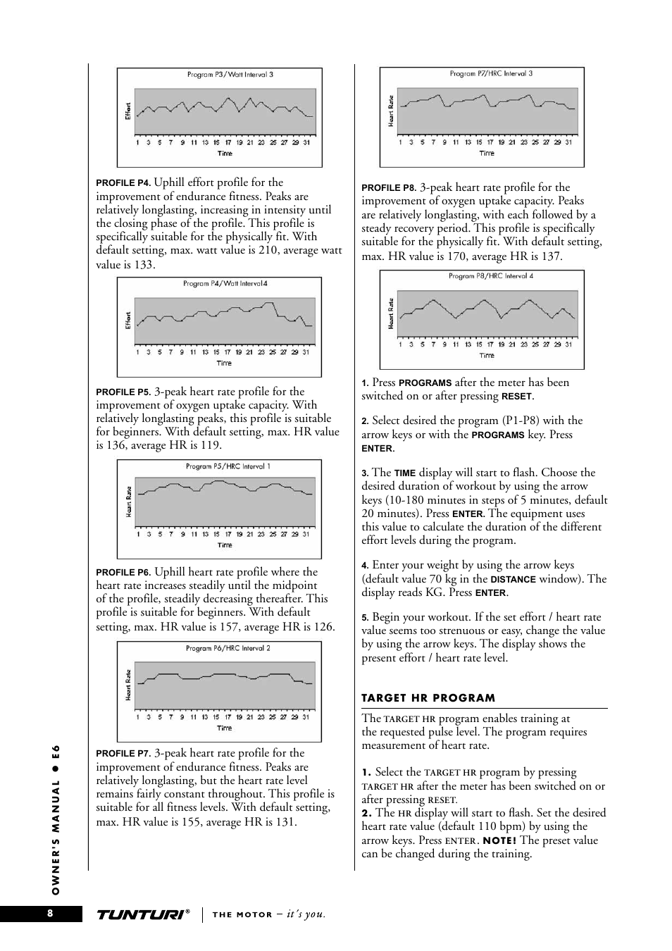 Tunturi E6 User Manual | Page 8 / 76