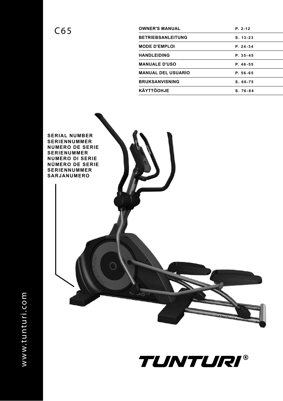 Tunturi C65 User Manual | 96 pages