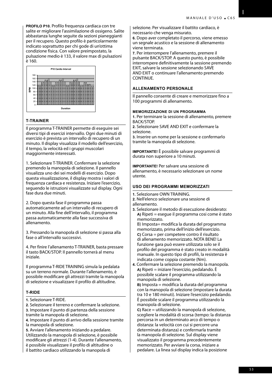 Tunturi C65 User Manual | Page 53 / 96