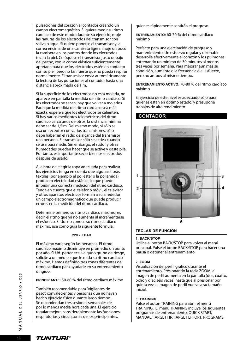 Tunturi C65 User Manual | Page 58 / 96