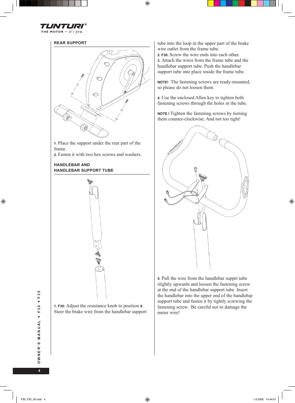 Tunturi F35 User Manual | Page 4 / 86