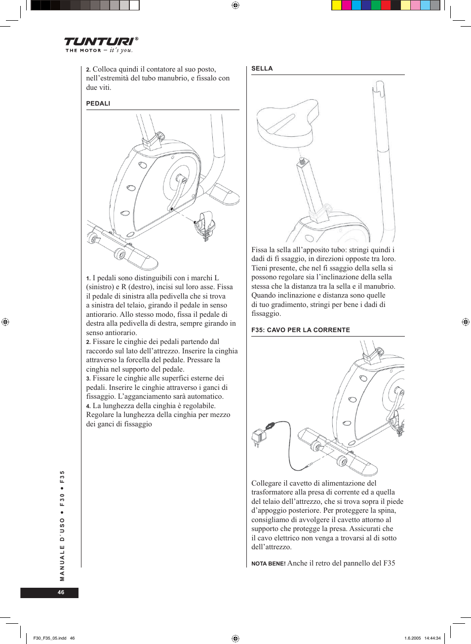 Tunturi F35 User Manual | Page 46 / 86
