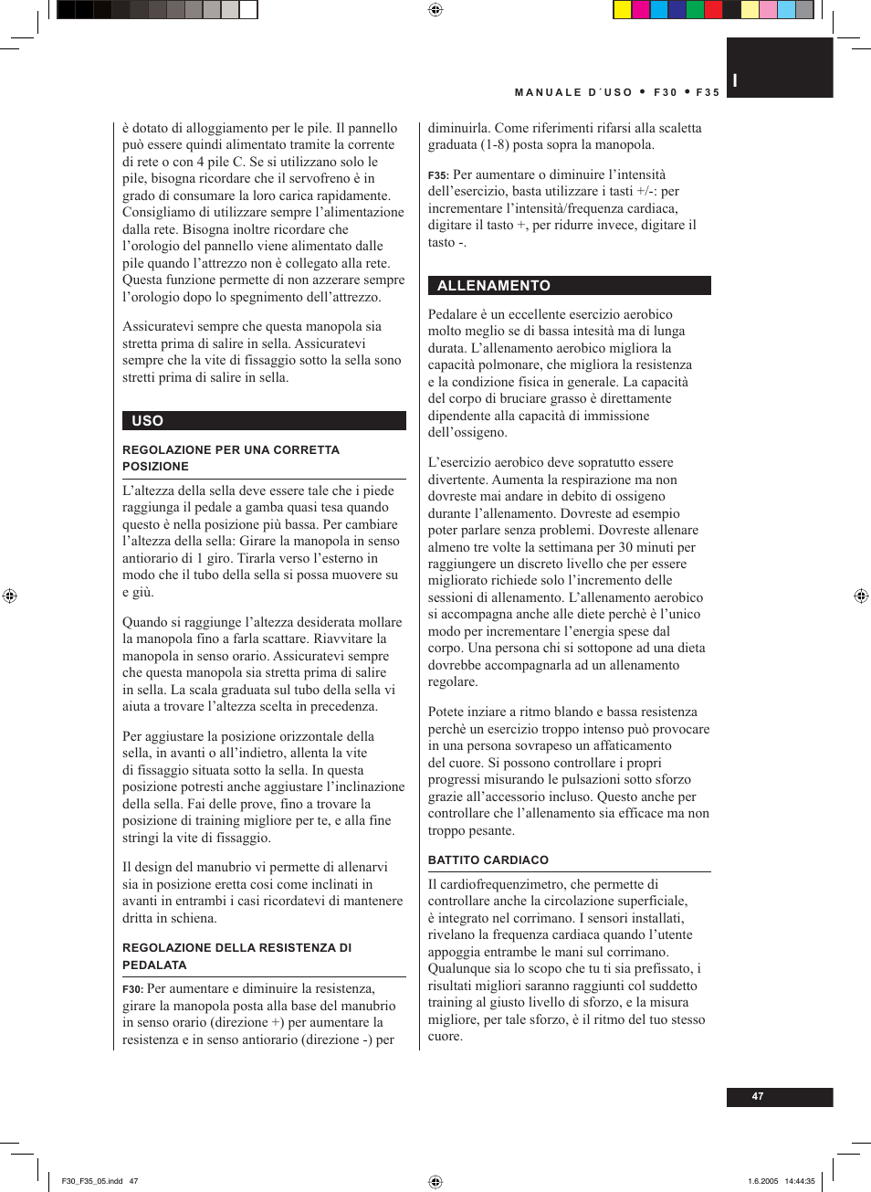 Tunturi F35 User Manual | Page 47 / 86
