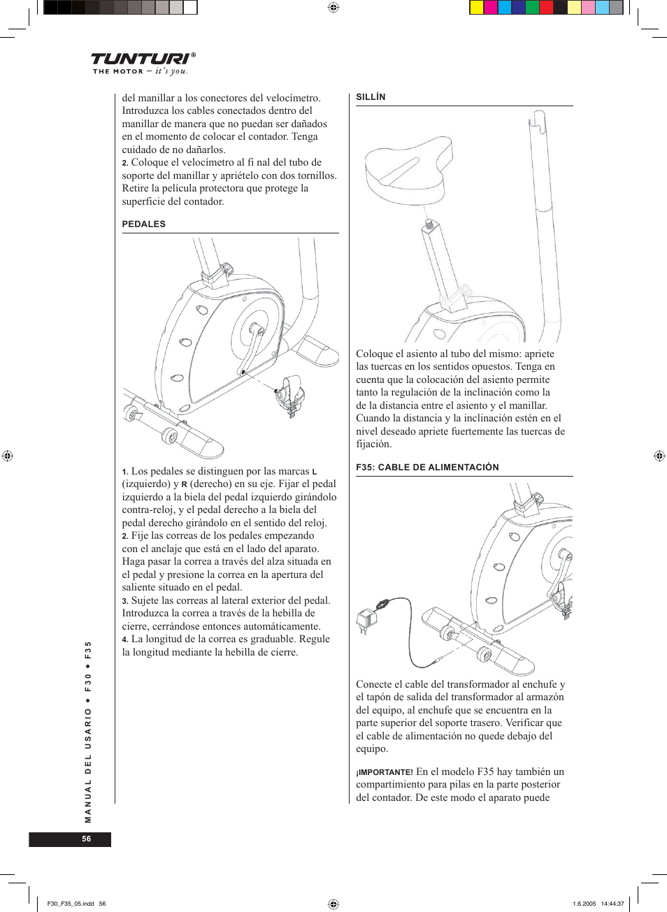 Tunturi F35 User Manual | Page 56 / 86