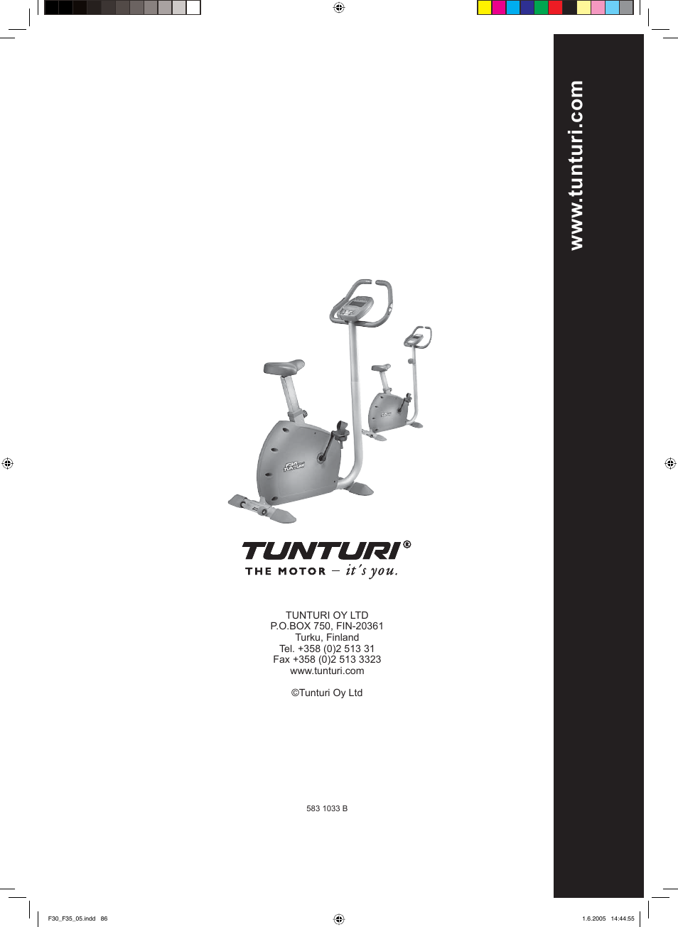 Tunturi F35 User Manual | Page 86 / 86