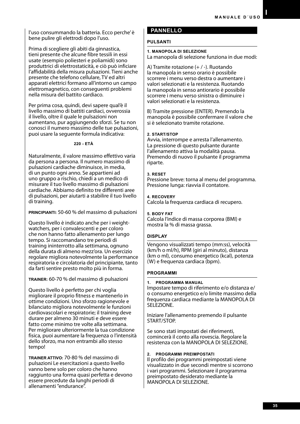 Tunturi E30R User Manual | Page 35 / 72