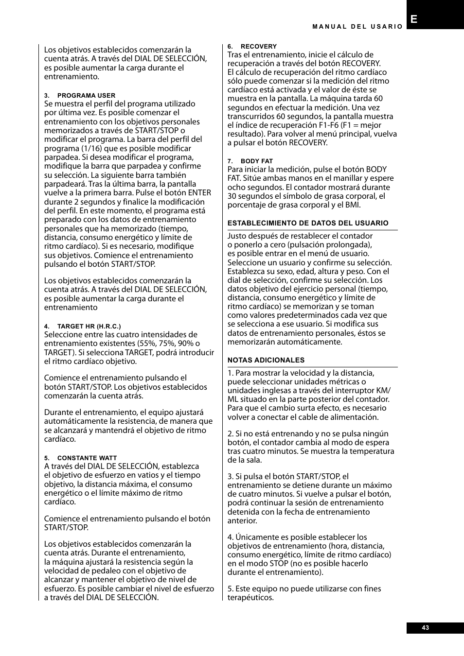 Tunturi E30R User Manual | Page 43 / 72