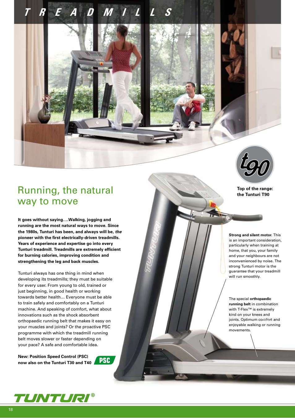 Running, the natural way to move | Tunturi C85 User Manual | Page 18 / 56