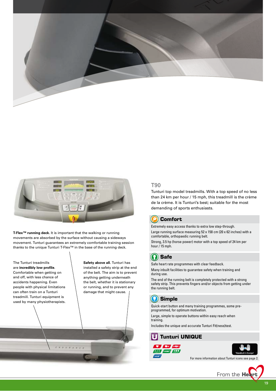 Comfort, Safe, Simple | Tunturi unique | Tunturi C85 User Manual | Page 19 / 56