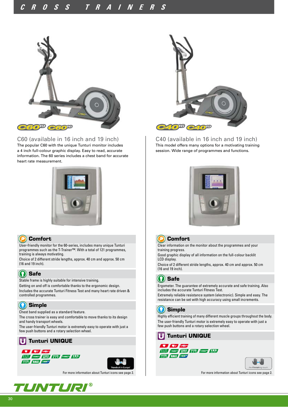 Tunturi C85 User Manual | Page 30 / 56