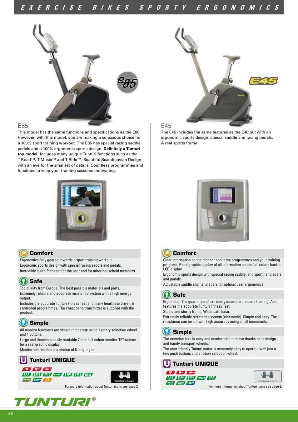 Tunturi C85 User Manual | Page 38 / 56