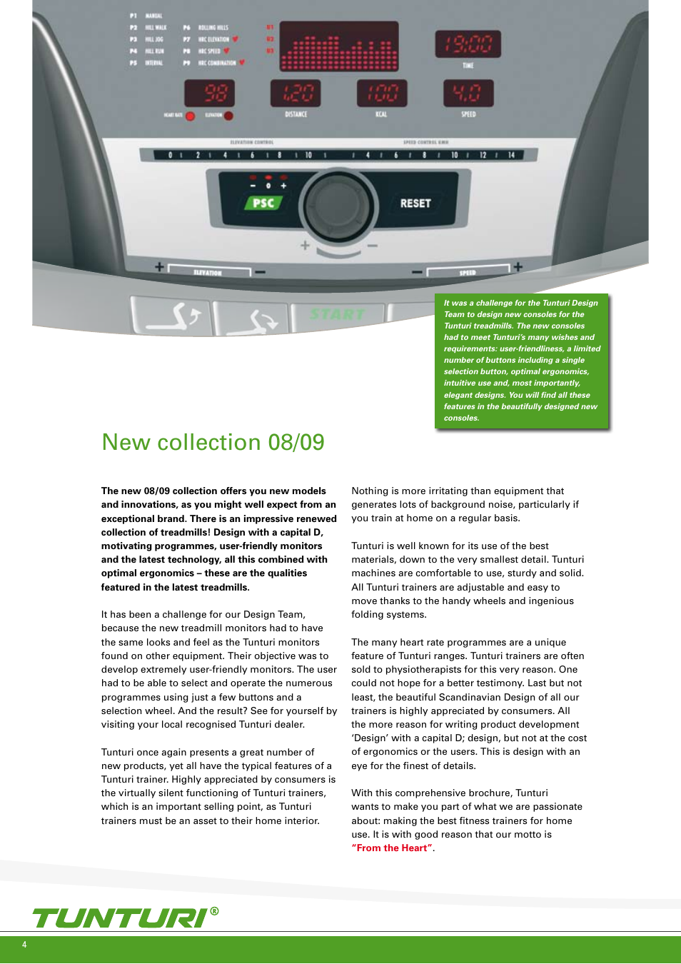 New collection 08/09 | Tunturi C85 User Manual | Page 4 / 56