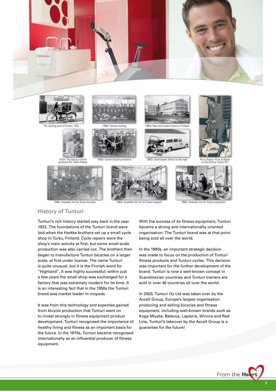 History of tunturi | Tunturi C85 User Manual | Page 5 / 56