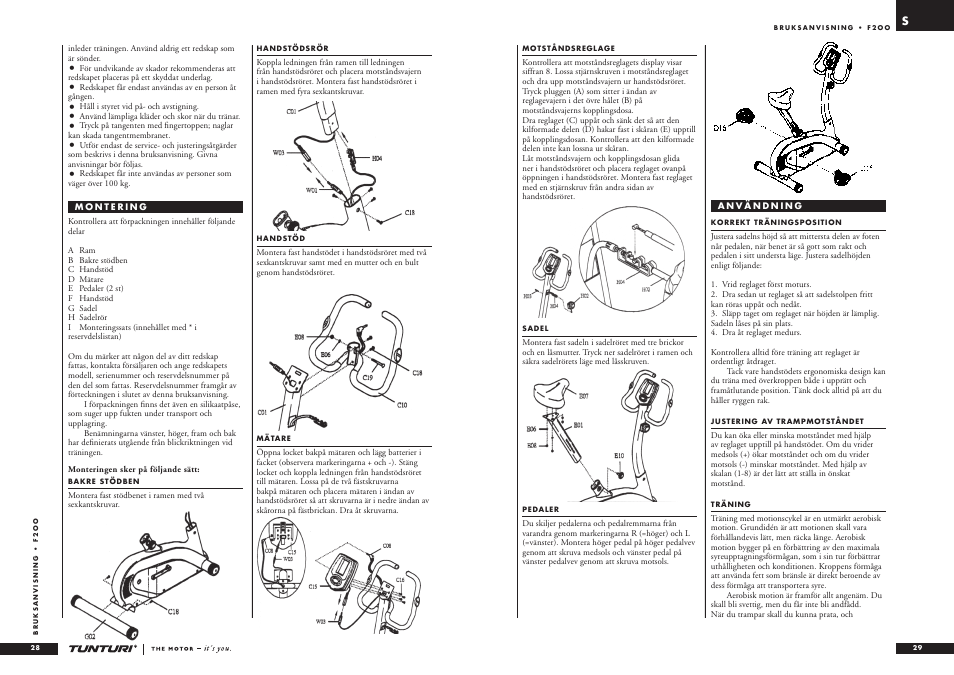 Tunturi F2OO User Manual | Page 15 / 20