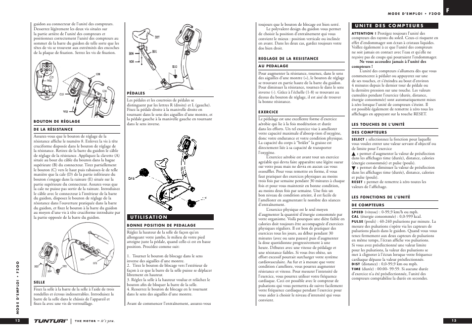 Tunturi F2OO User Manual | Page 7 / 20