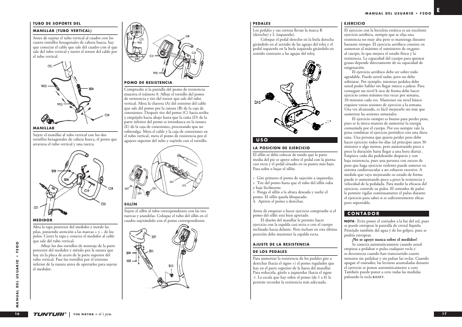 Tunturi F2OO User Manual | Page 9 / 20