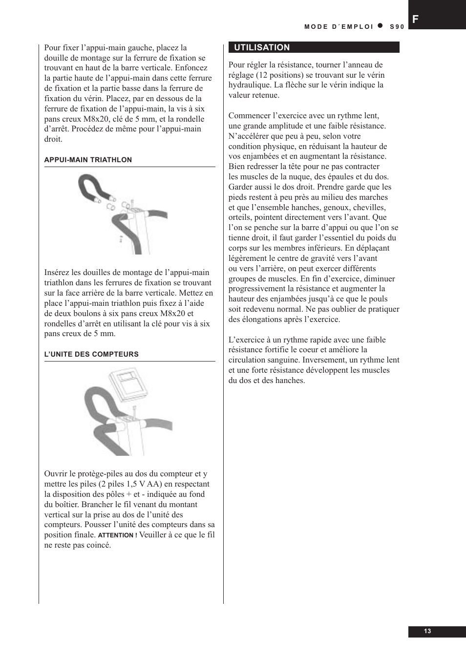 Tunturi S90 User Manual | Page 13 / 40