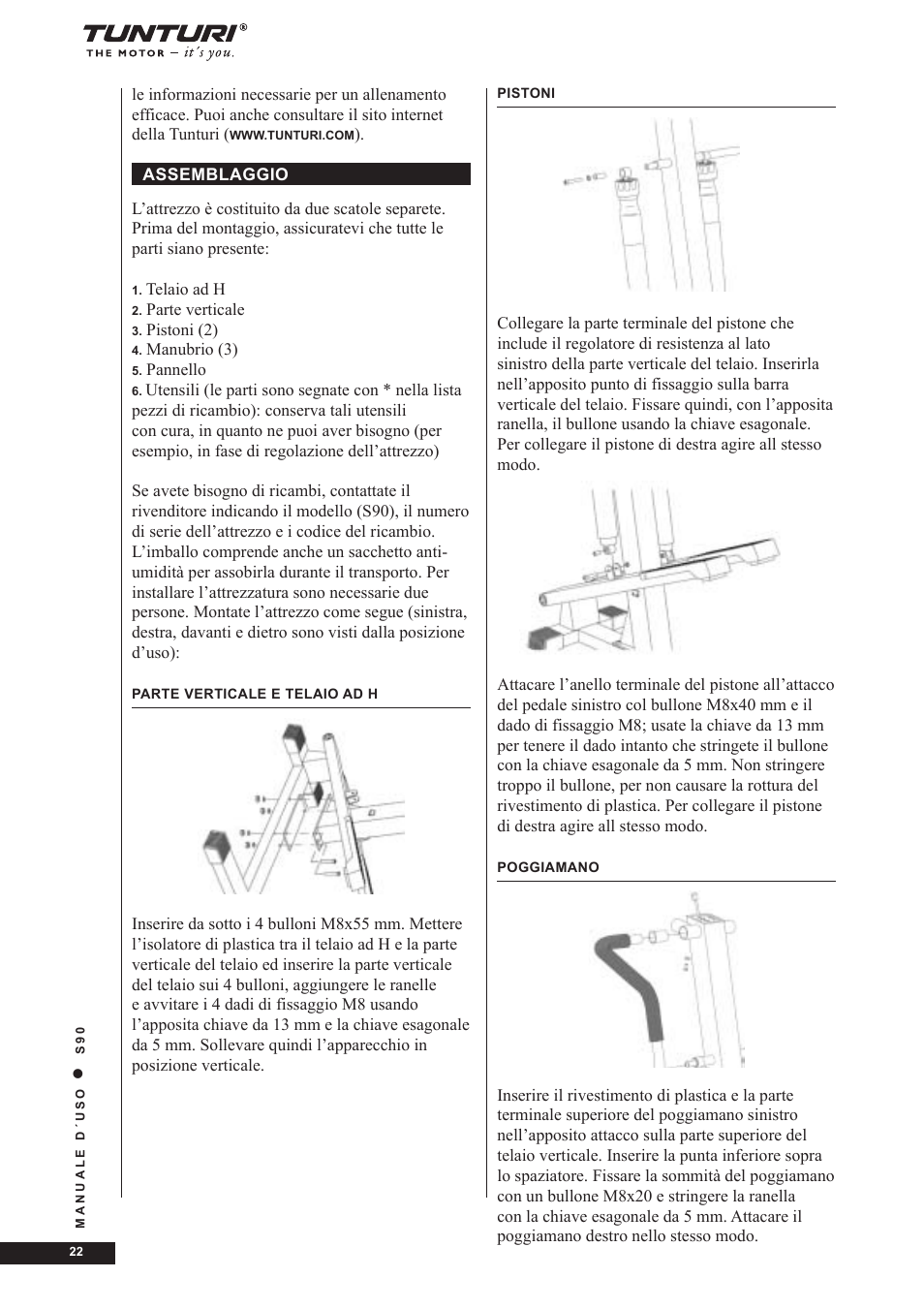 Tunturi S90 User Manual | Page 22 / 40