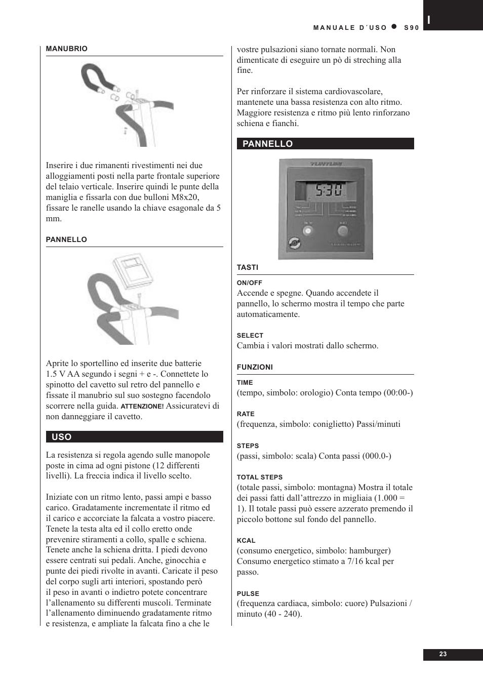 Tunturi S90 User Manual | Page 23 / 40