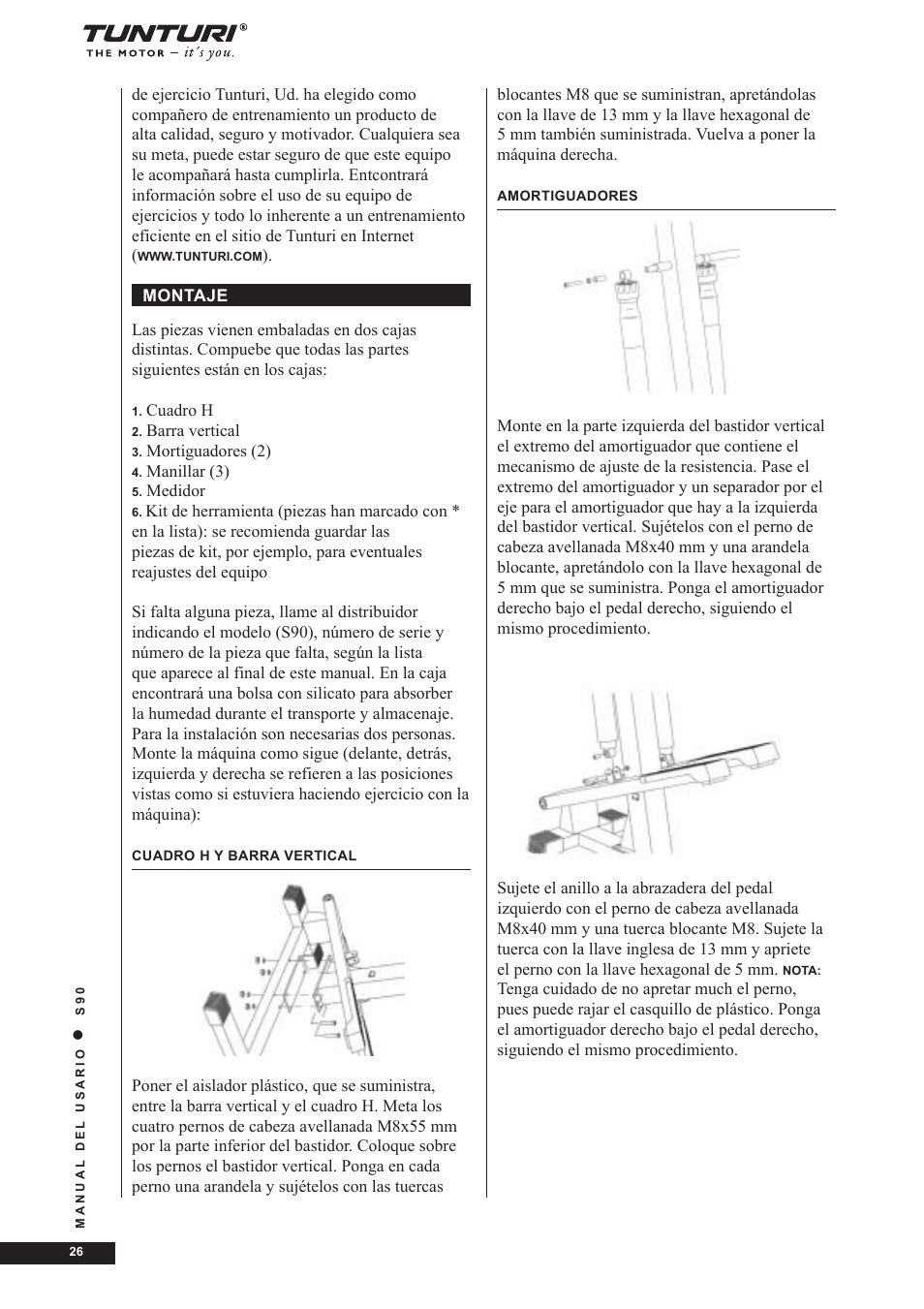 Tunturi S90 User Manual | Page 26 / 40