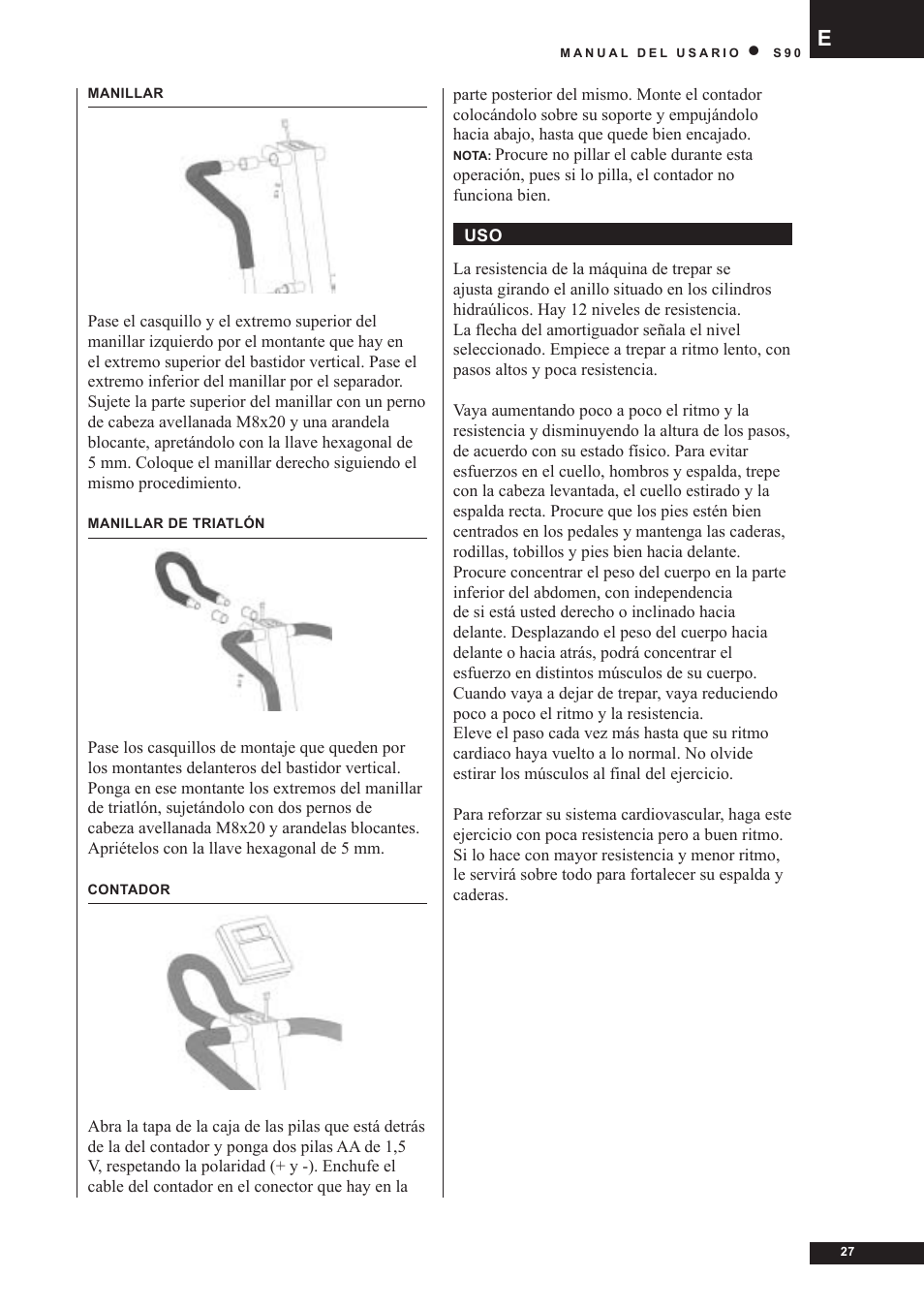 Tunturi S90 User Manual | Page 27 / 40