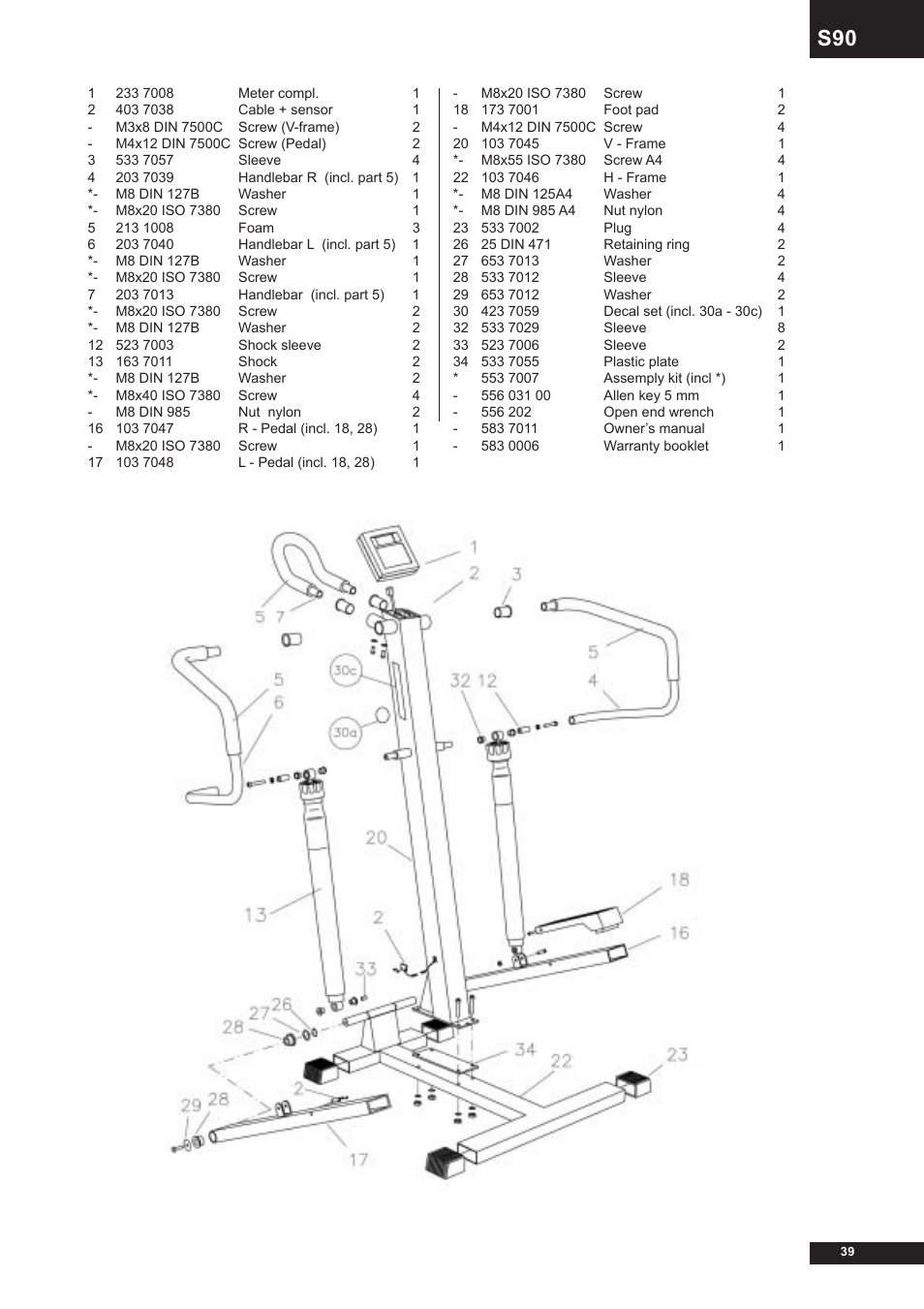 Tunturi S90 User Manual | Page 39 / 40