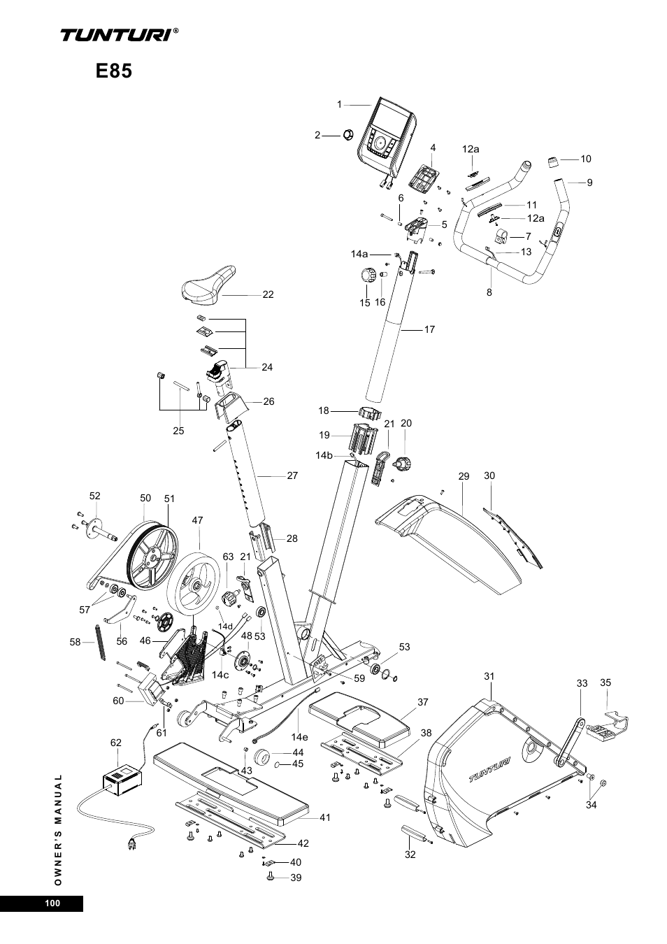 Tunturi E85 User Manual | Page 100 / 104