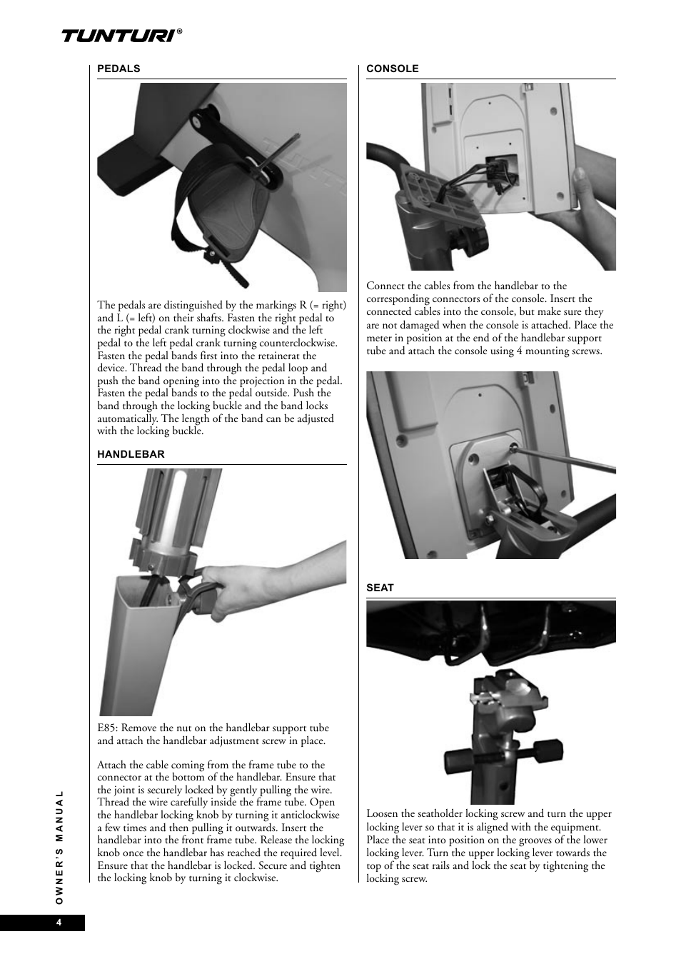 Tunturi E85 User Manual | Page 4 / 104