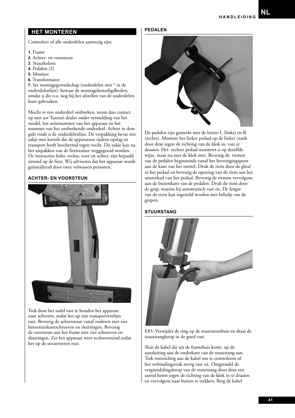 Tunturi E85 User Manual | Page 41 / 104