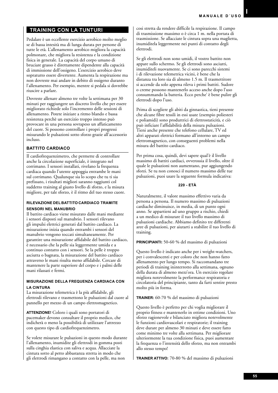 Tunturi E85 User Manual | Page 55 / 104