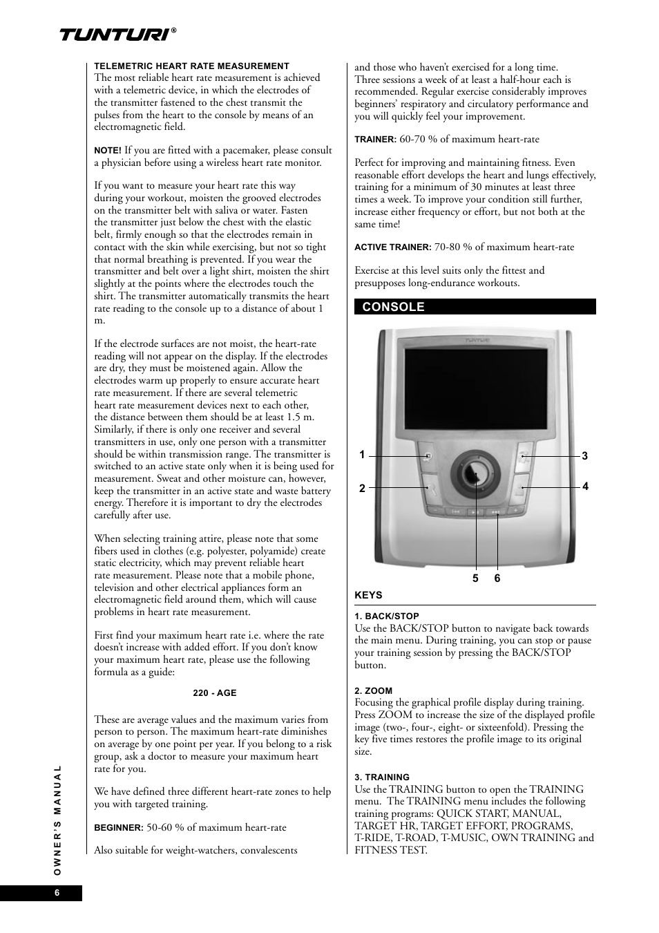 Tunturi E85 User Manual | Page 6 / 104