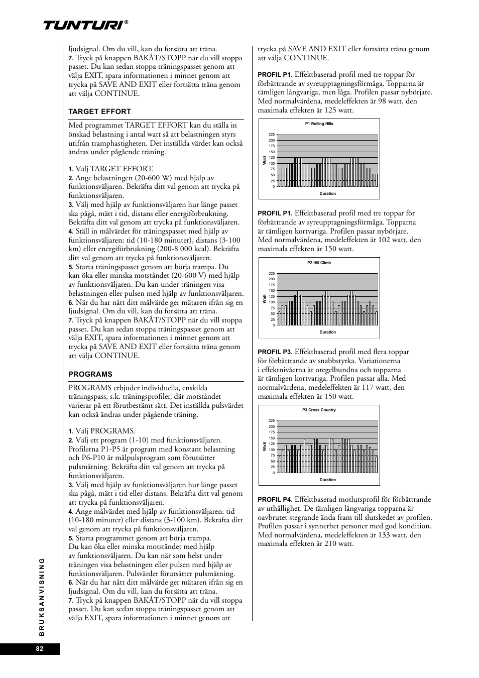 Tunturi E85 User Manual | Page 82 / 104