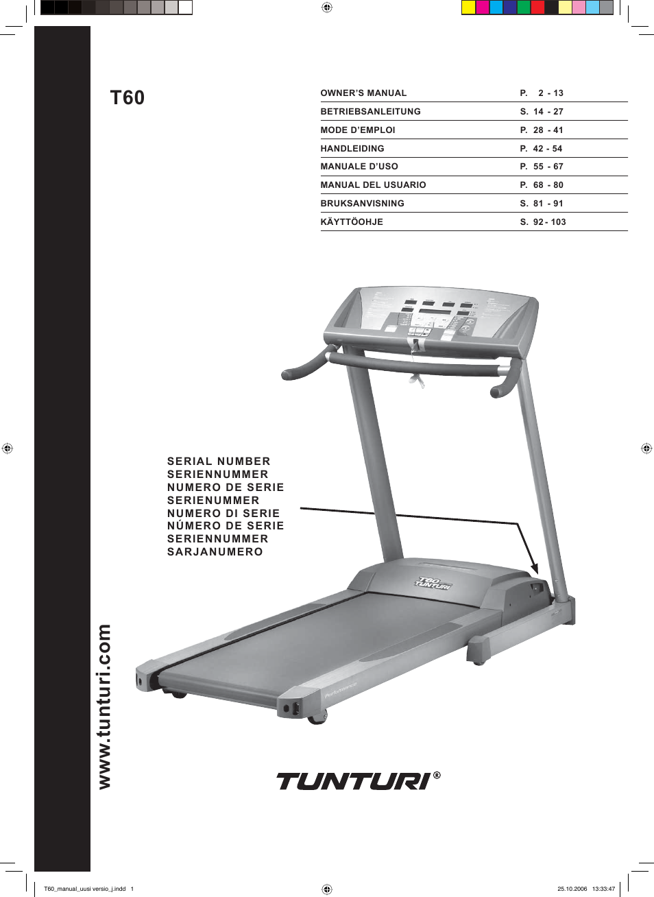 Tunturi T60 User Manual | 108 pages