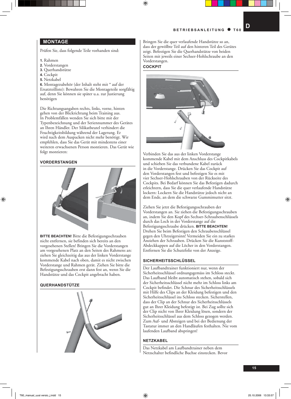 Tunturi T60 User Manual | Page 15 / 108