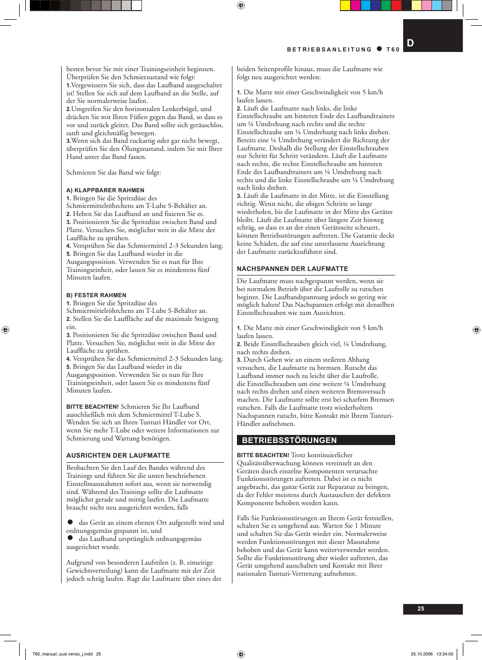 Tunturi T60 User Manual | Page 25 / 108