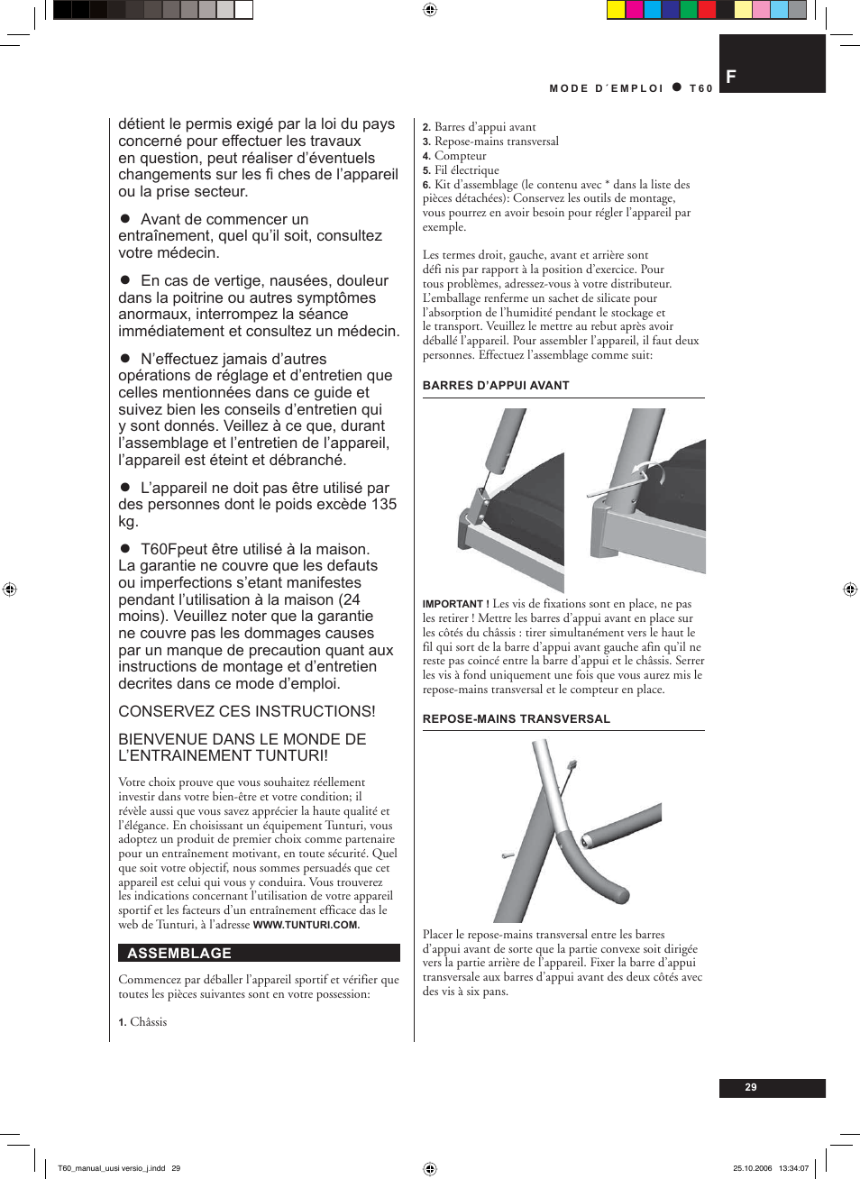 Tunturi T60 User Manual | Page 29 / 108