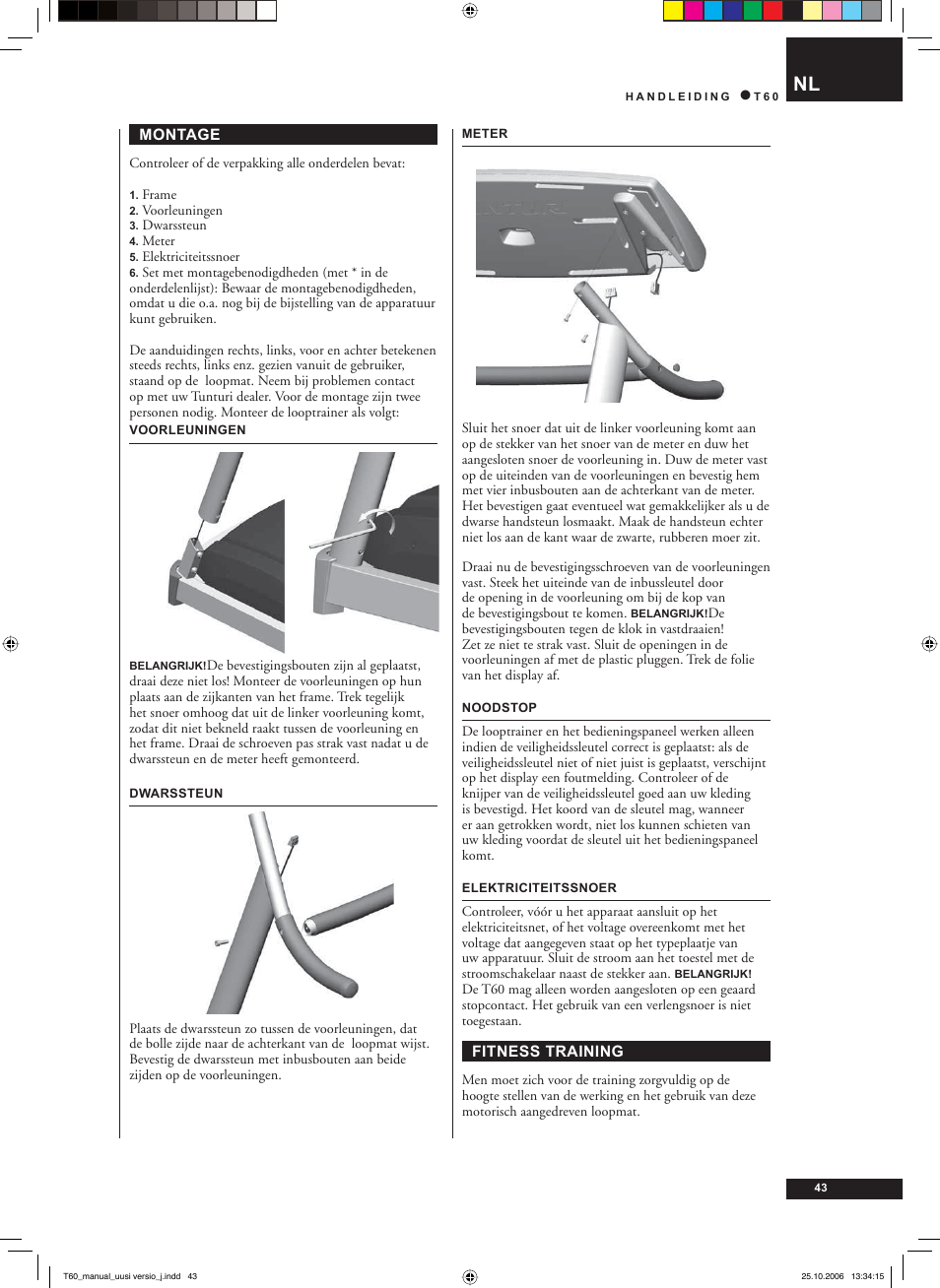 Tunturi T60 User Manual | Page 43 / 108
