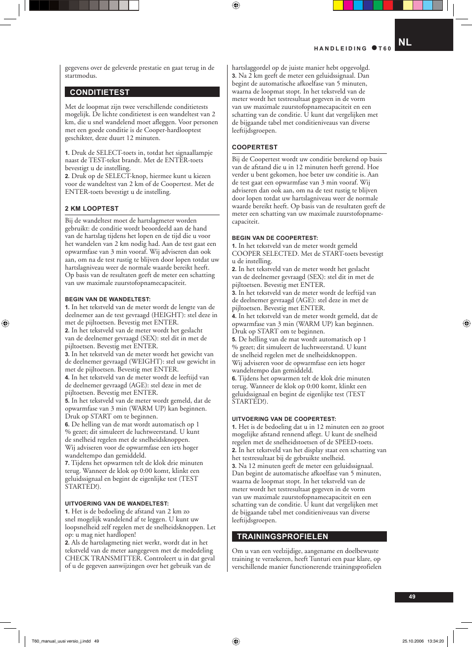 Tunturi T60 User Manual | Page 49 / 108