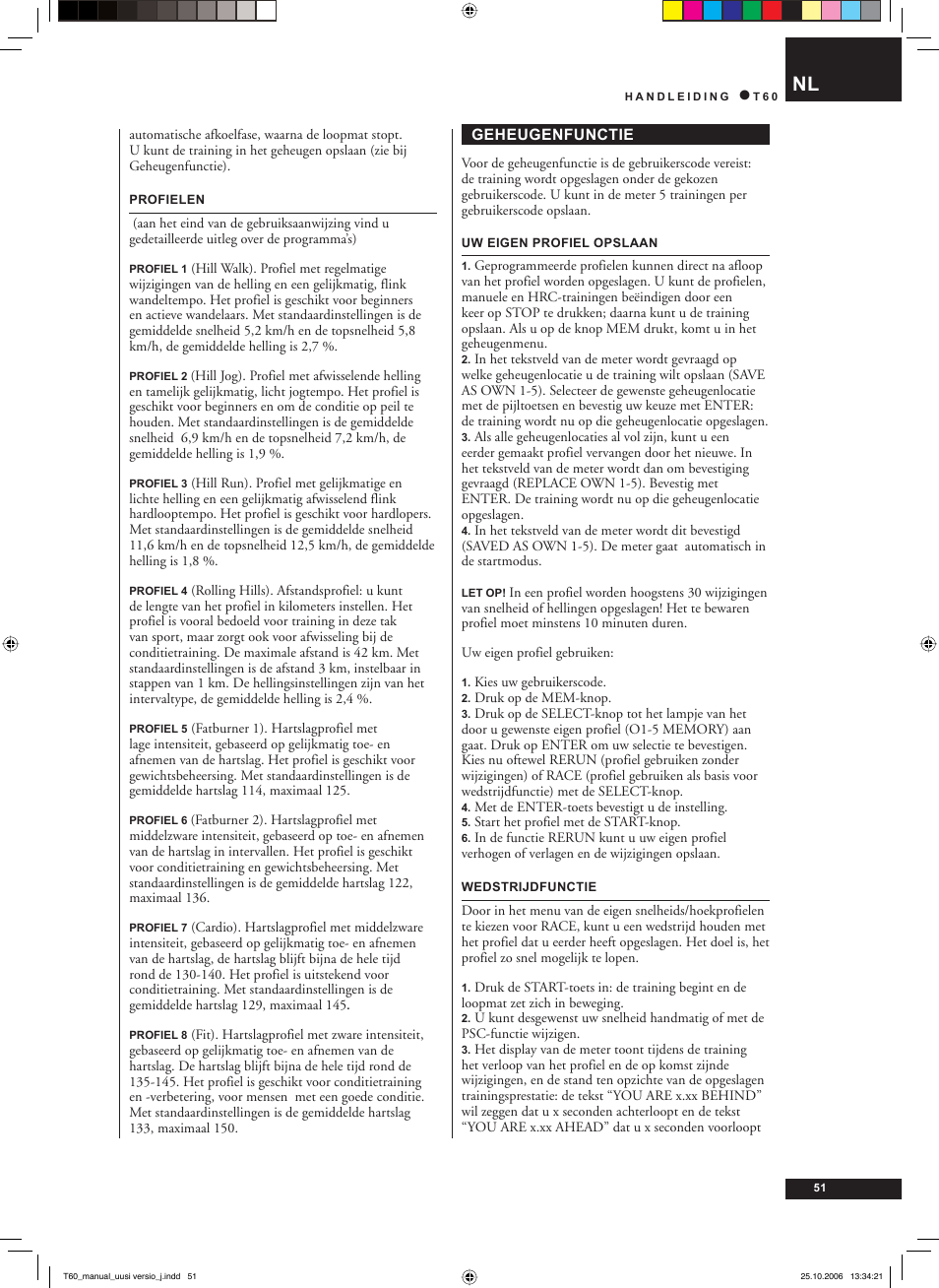 Tunturi T60 User Manual | Page 51 / 108