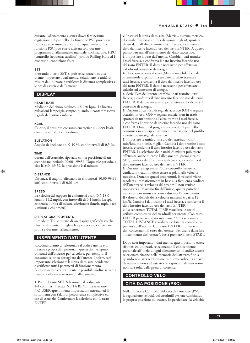 Tunturi T60 User Manual | Page 59 / 108
