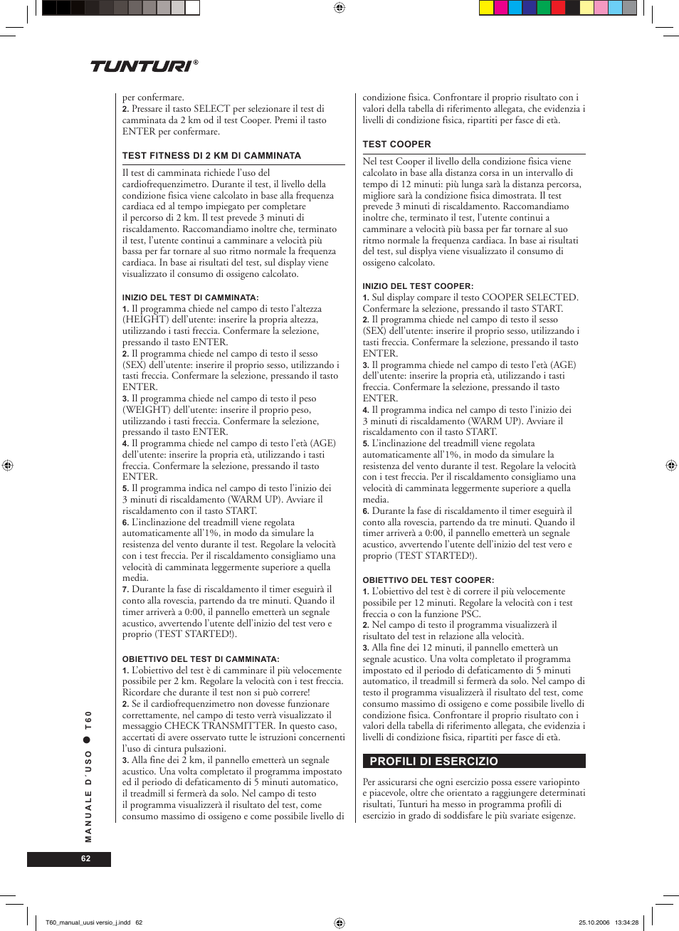 Tunturi T60 User Manual | Page 62 / 108