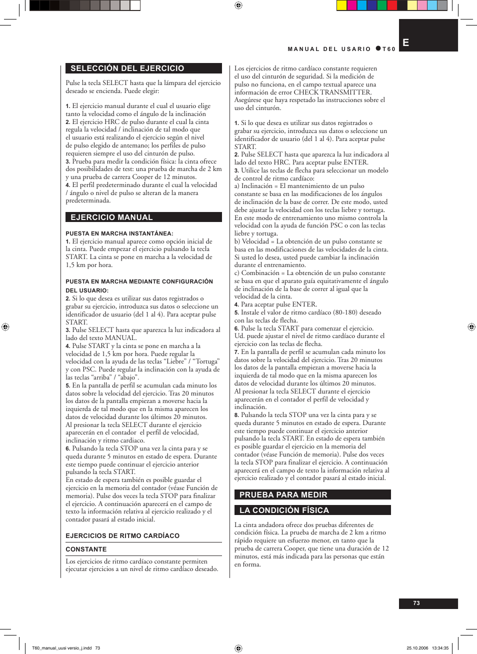 Tunturi T60 User Manual | Page 73 / 108