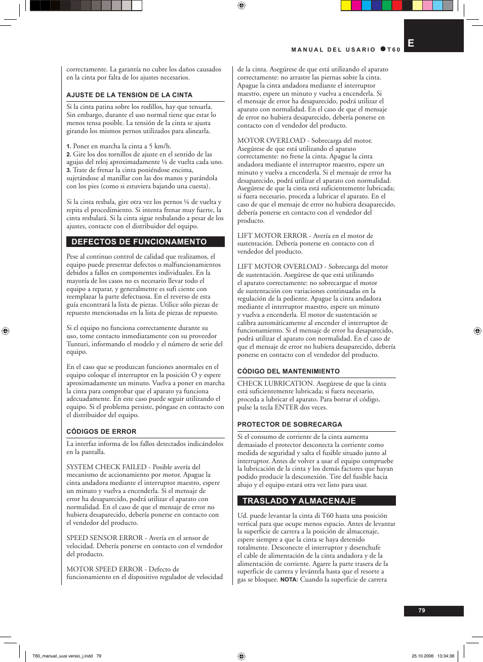 Tunturi T60 User Manual | Page 79 / 108