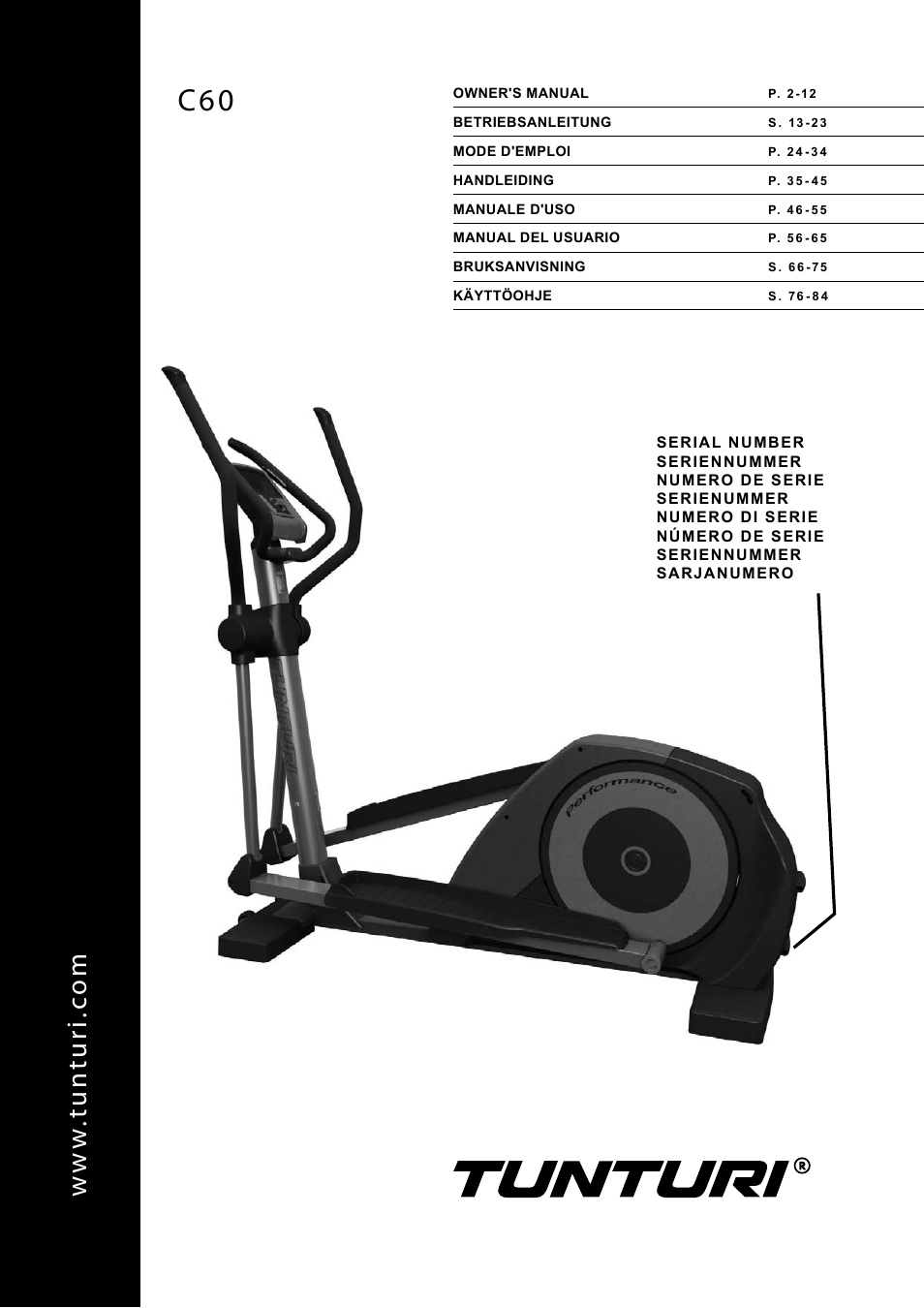 Tunturi C60 User Manual | 92 pages