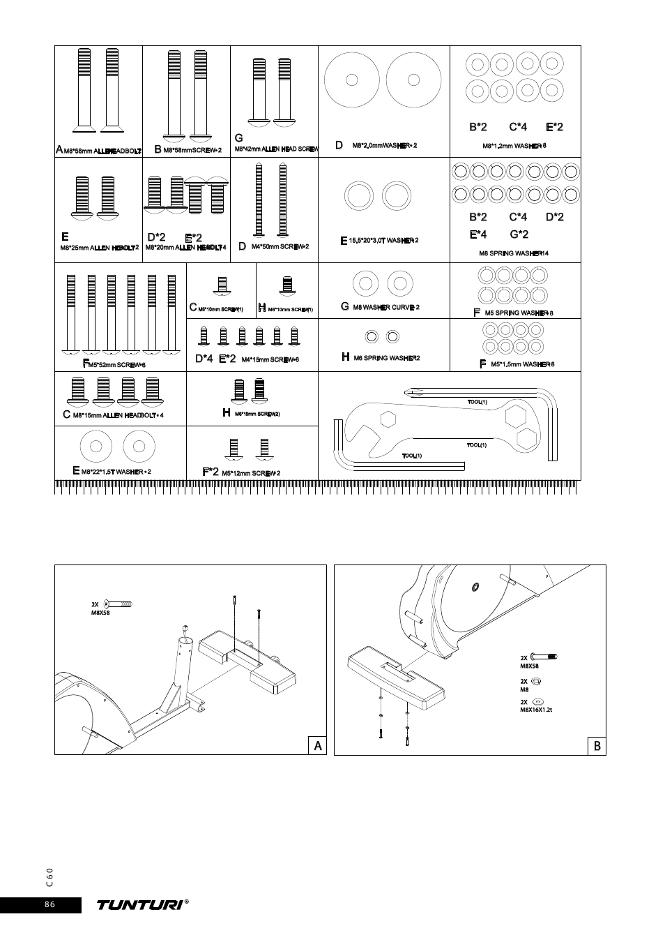 Cd*2 e*2, Ed*4 e*2 | Tunturi C60 User Manual | Page 86 / 92